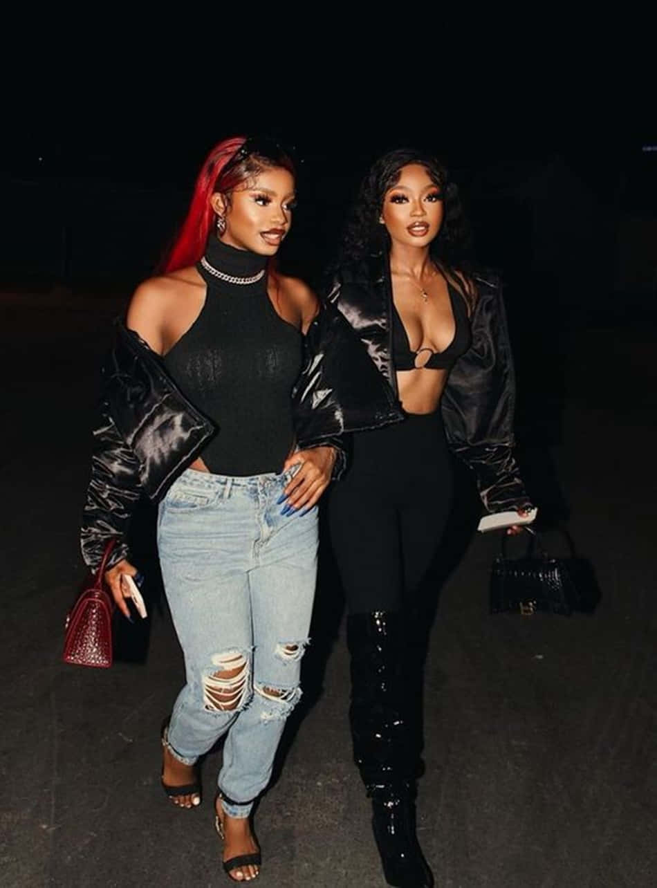 black baddie, urban streetwear, bold red hair, HD Phone Wallpaper
