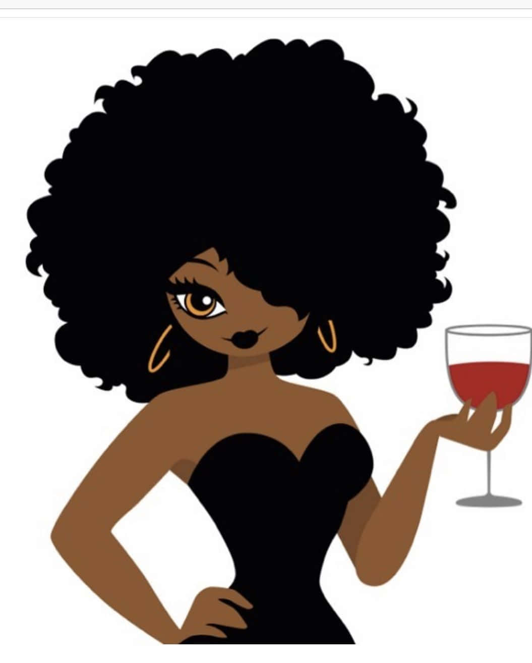 Black Barbie, large afro, gold hoop earrings, HD Phone Wallpaper