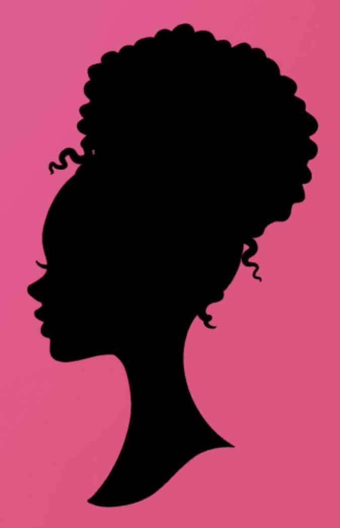 Black Barbie, silhouette, afro hairstyle, SD Phone Wallpaper