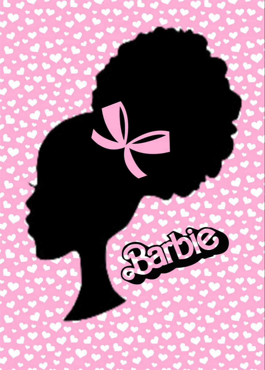Black Barbie, afro, pink bow, SD Phone Wallpaper