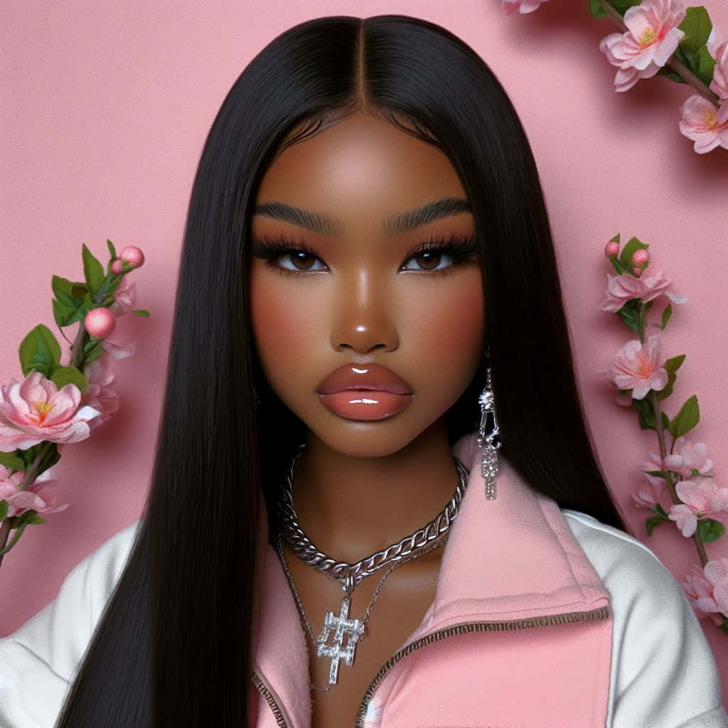Black Barbie, pink and white jacket, sparkling jewelry, SD Desktop Wallpaper