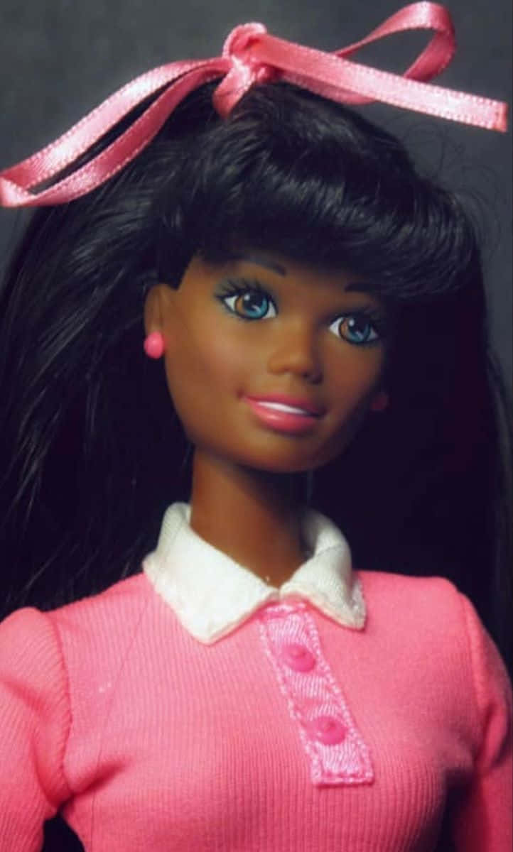 Black Barbie, vintage doll, dark hair, SD Phone Wallpaper