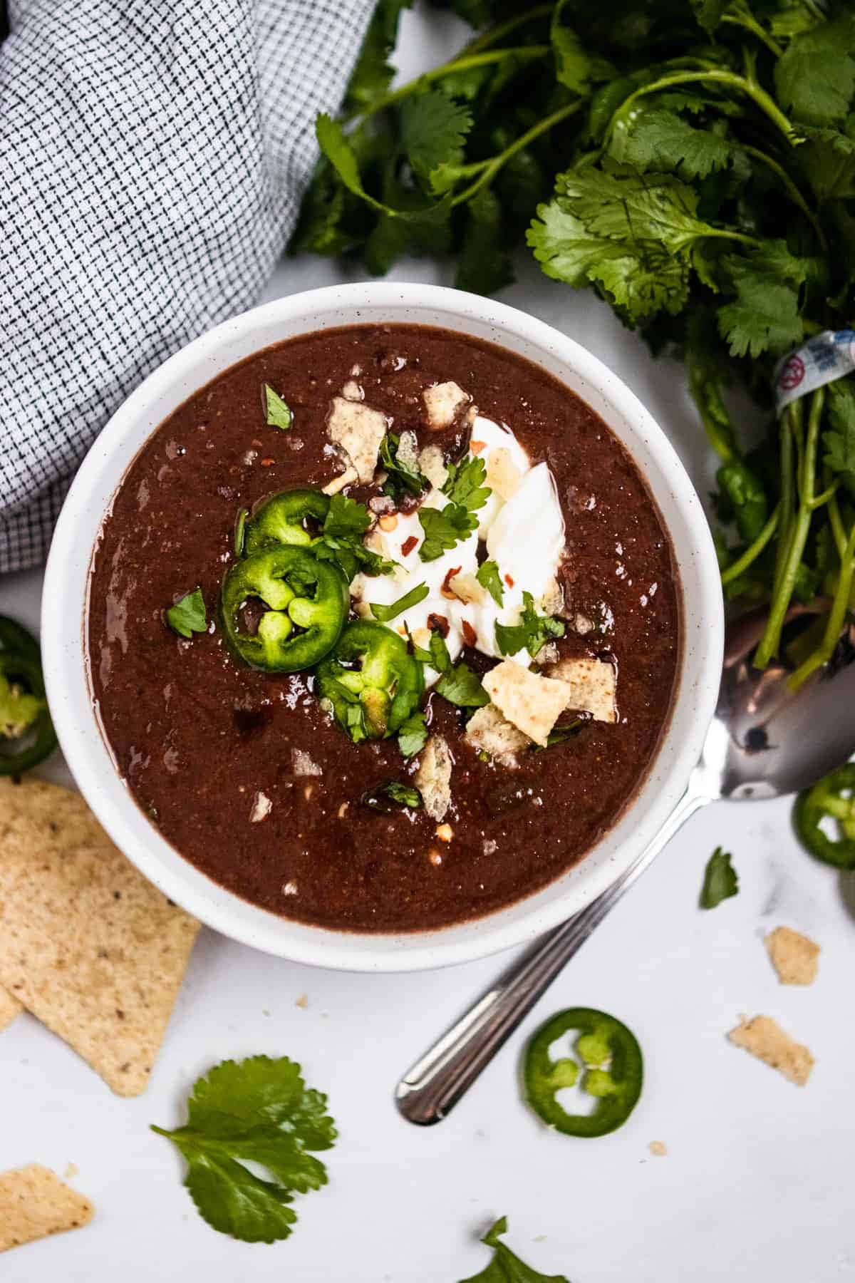 Black Bean Soup, white bowl, sour cream, HD Phone Wallpaper