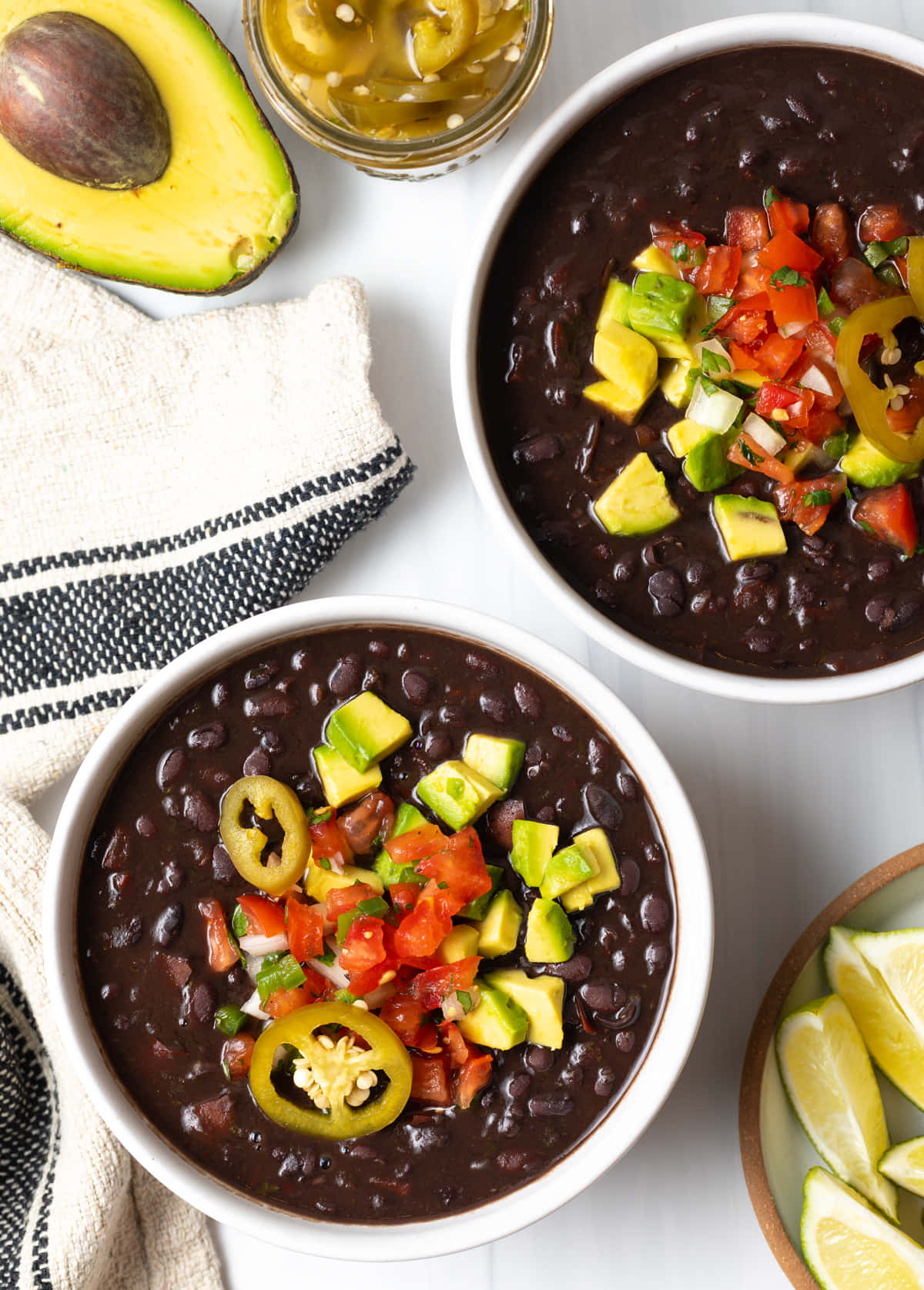 black bean soup, avocado tomato salsa, jalapeños, HD Phone Wallpaper