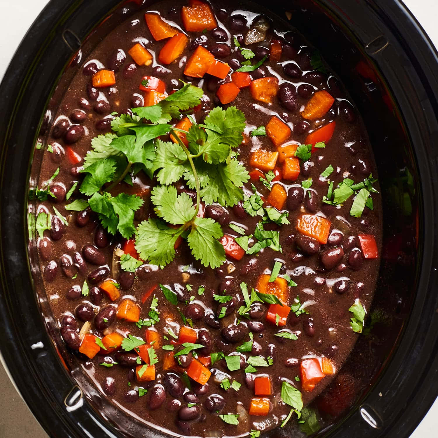 Black Bean Soup, slow cooker, rich black bean stew, HD Desktop Wallpaper
