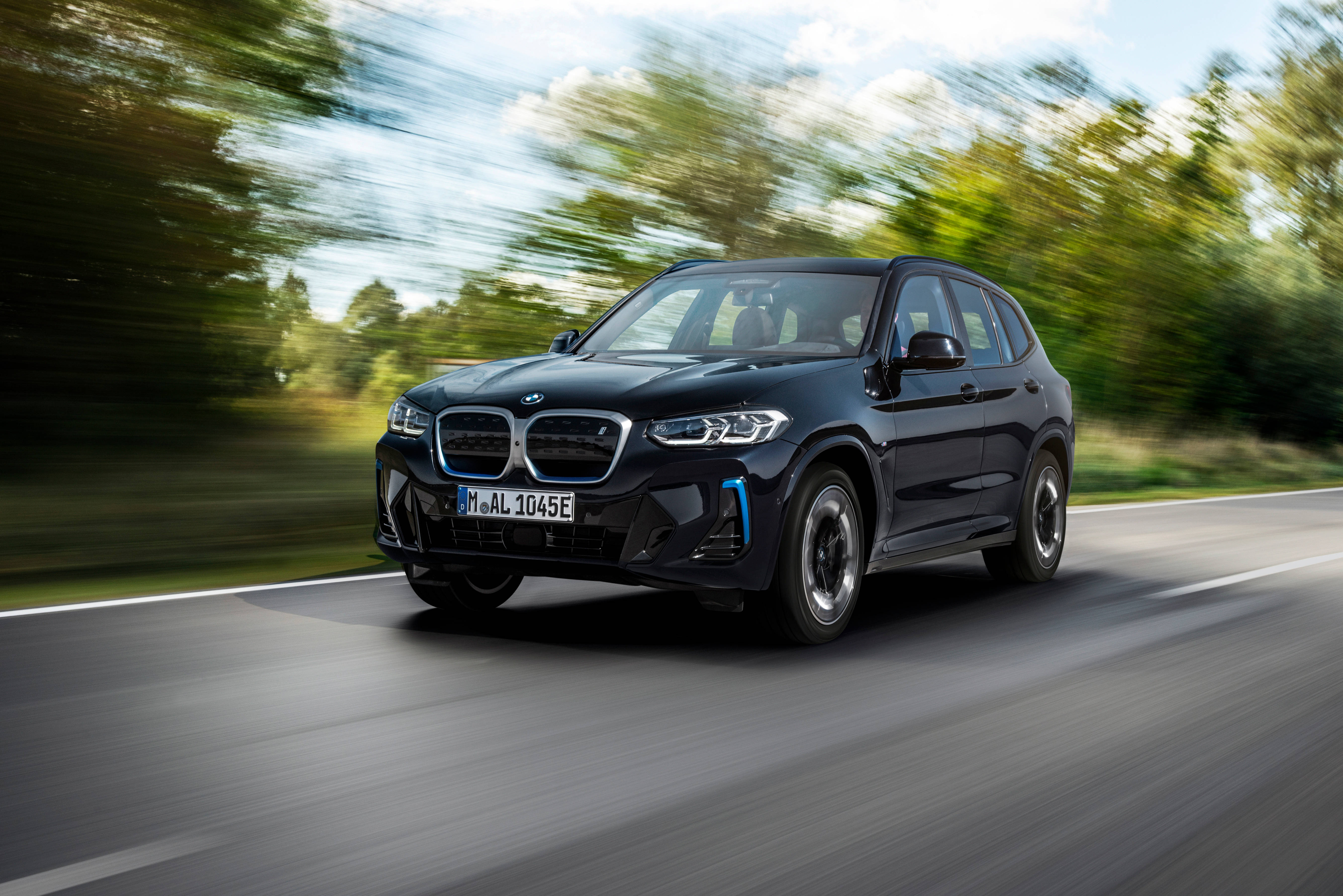 Nature Boy, black BMW, electric SUV, 5K Desktop Wallpaper