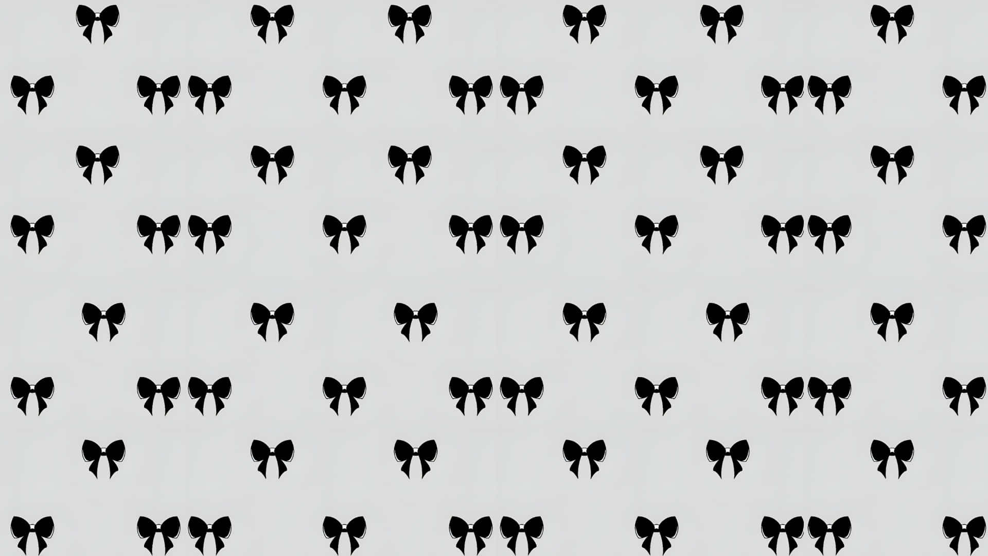 Black Bow, black bow silhouettes, light gray background, Full HD Desktop Wallpaper