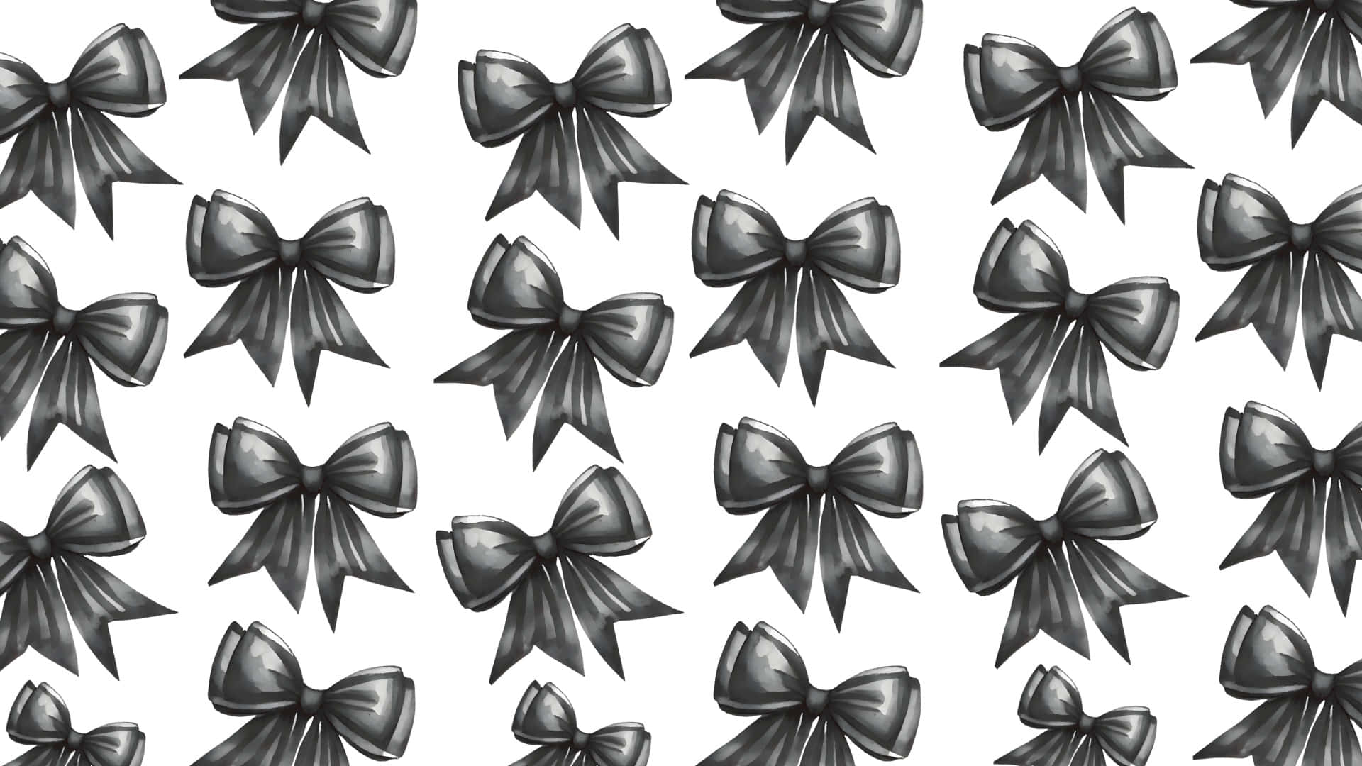 Black Bow, glossy black bows, white highlights, Full HD Desktop Wallpaper