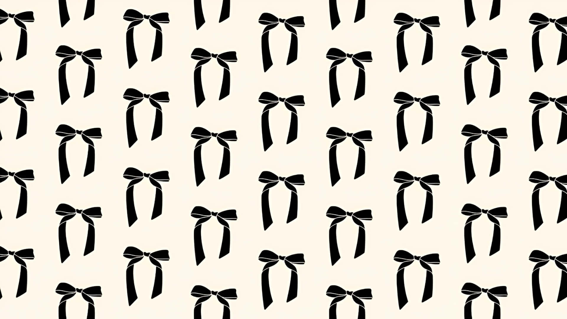 black bow, cream background, seamless pattern, Full HD Desktop Wallpaper