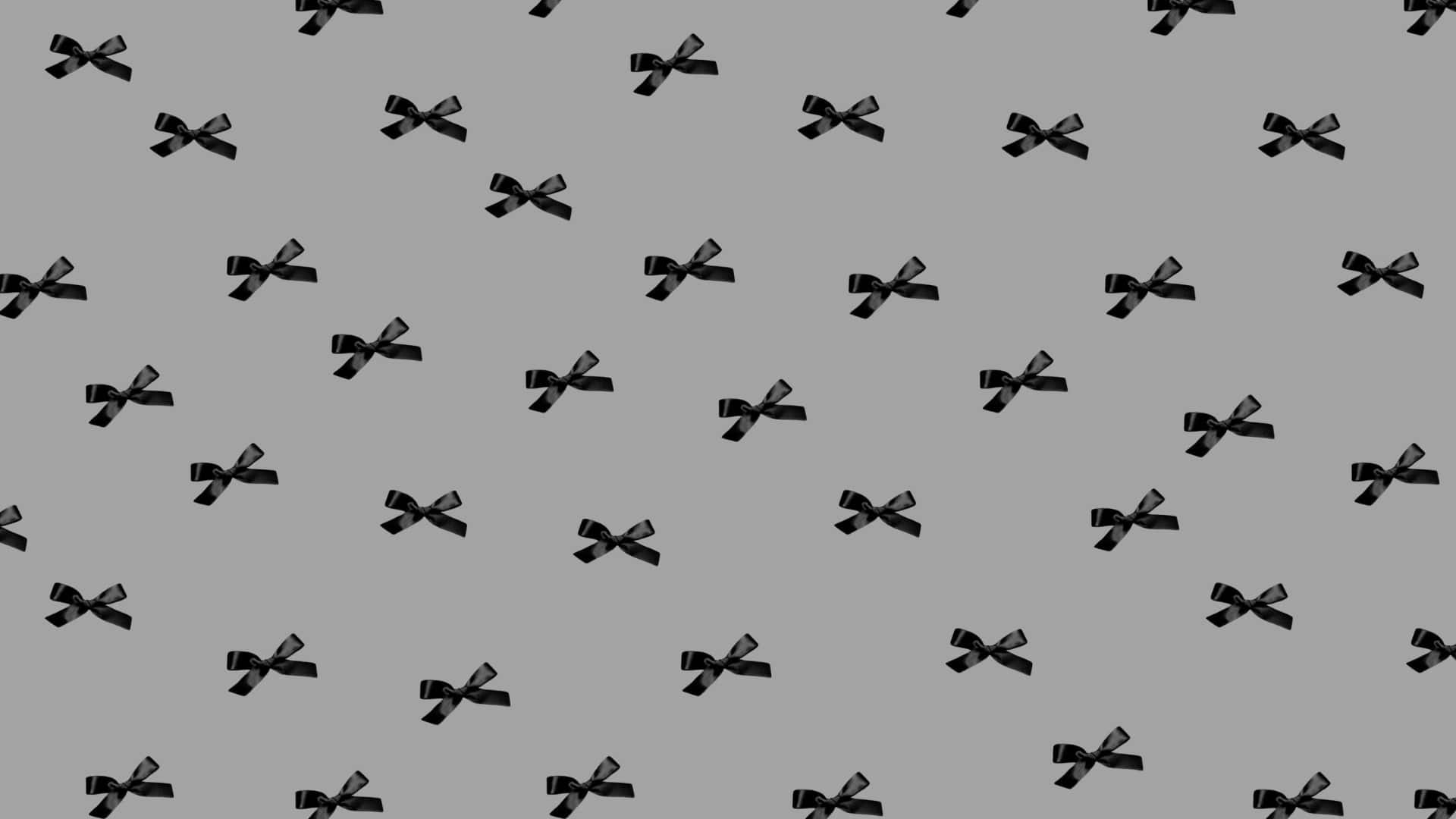 black bow, seamless pattern, black ribbon bows, Full HD Desktop Wallpaper