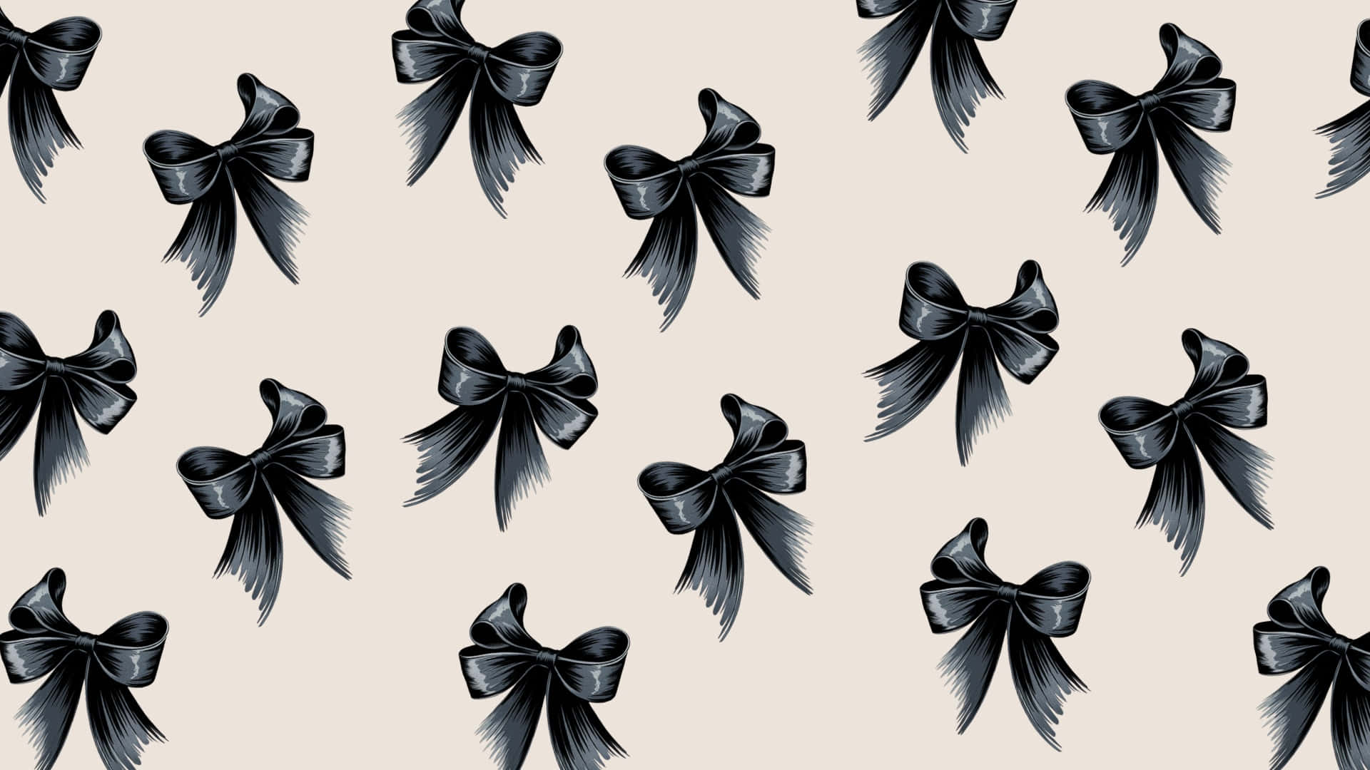 elegant black bow, satin bows, glossy highlights, Full HD Desktop Wallpaper