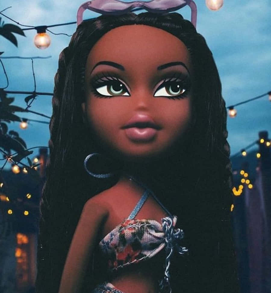 Black Bratz Aesthetic, braided hair, sunglasses, SD Phone Wallpaper