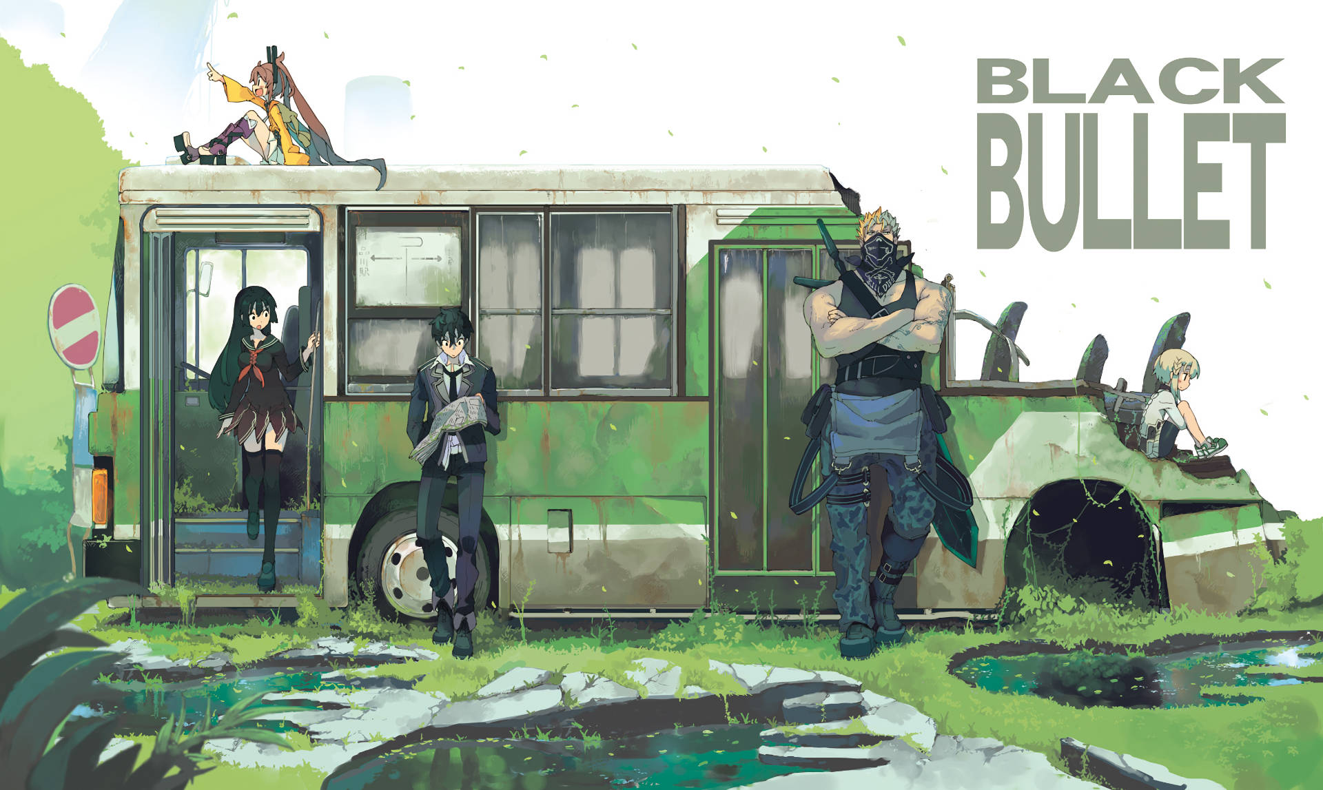 Black Bullet, manga cover, anime characters, Full HD Desktop Wallpaper
