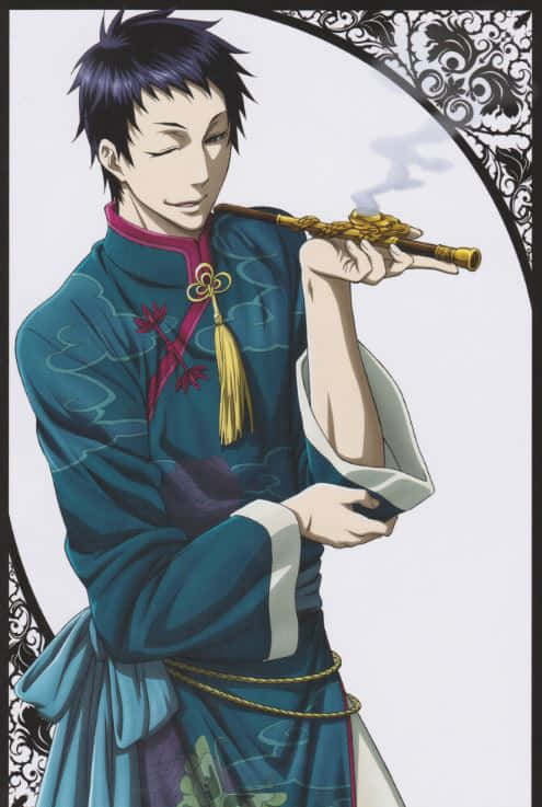Lau, Black Butler, golden pipe, SD Phone Wallpaper