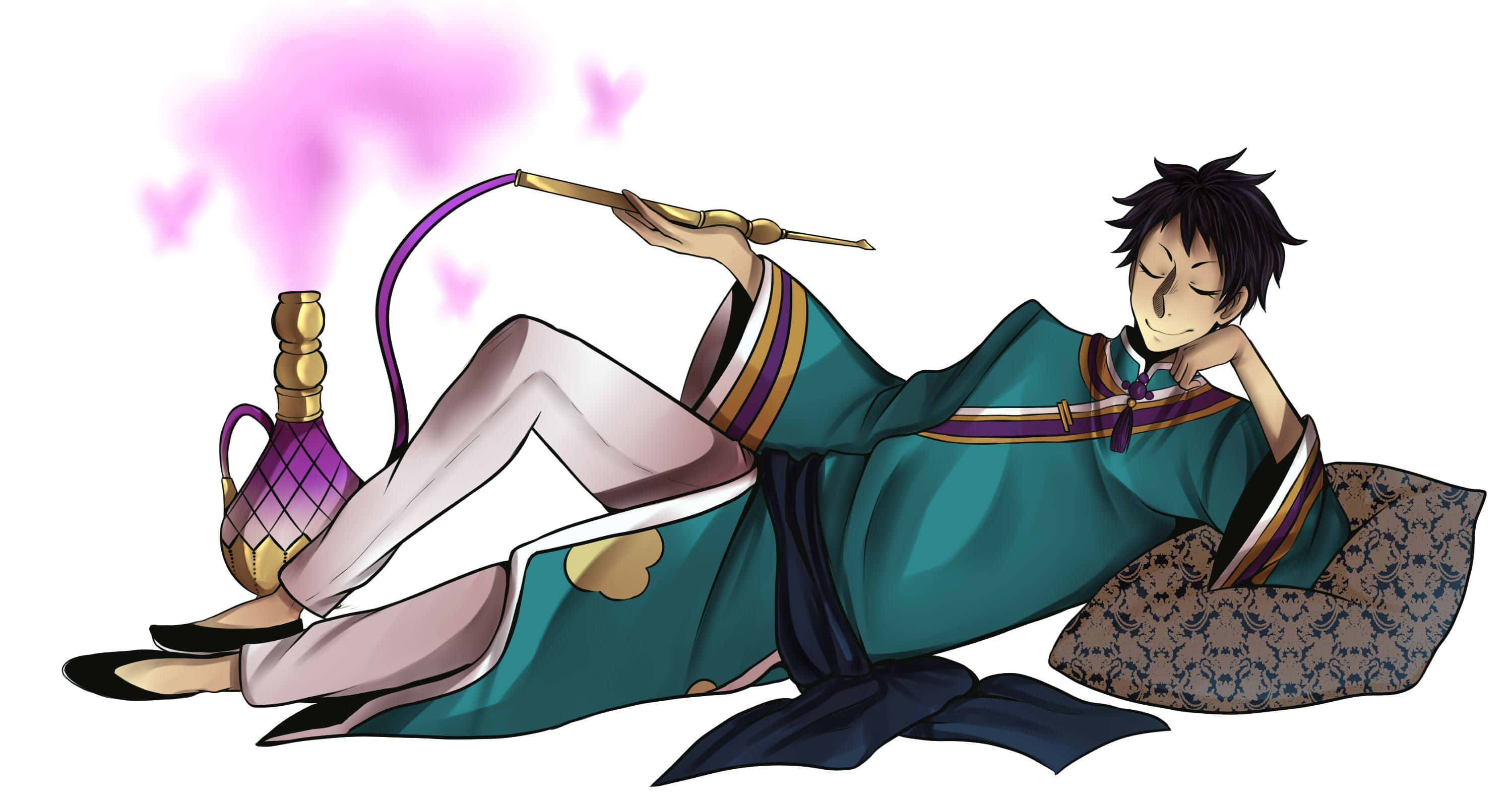 Black Butler, Lau, hookah, 2K Desktop Wallpaper