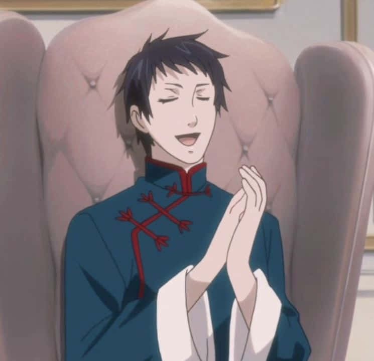 Lau, Black Butler, blue traditional robe, SD Desktop Wallpaper