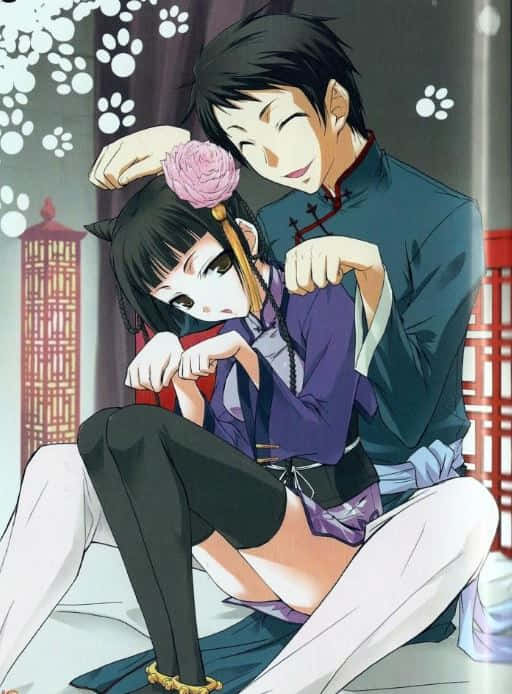Black Butler, Lau, pink rose, SD Phone Wallpaper