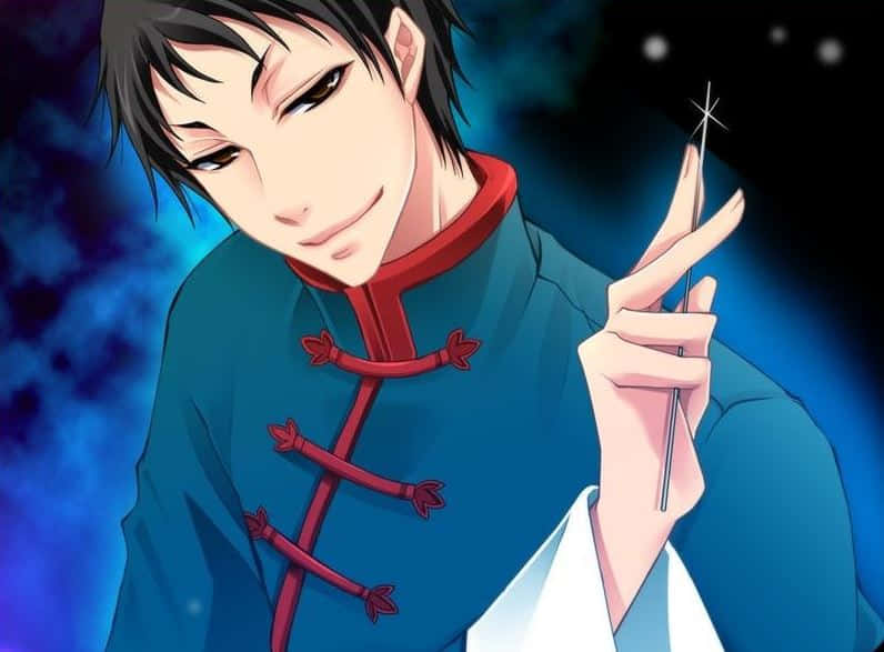 Lau, Black Butler, blue robe with red trim, SD Desktop Wallpaper