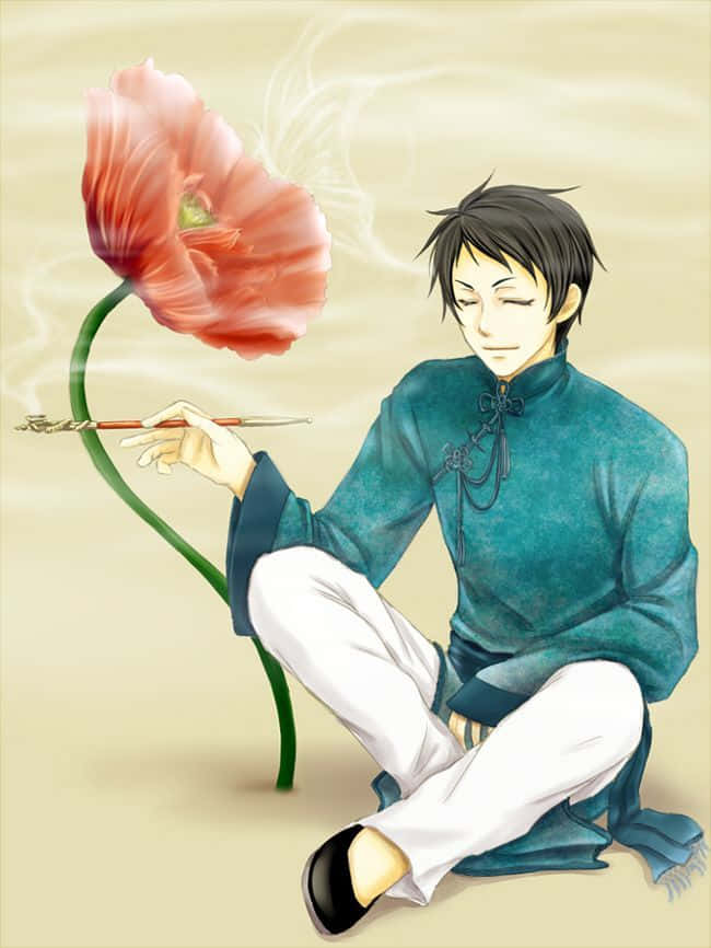 Black Butler, Lau, teal robes, SD Phone Wallpaper