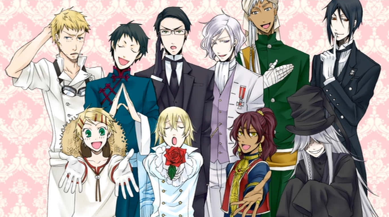 Black Butler, characters group, formal attire, HD Desktop Wallpaper