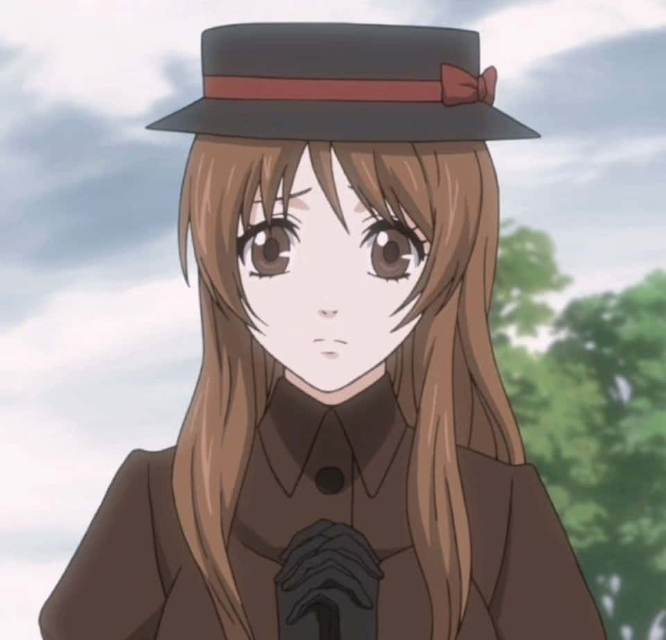Black Butler, Paula, dark hat with red ribbon, SD Desktop Wallpaper