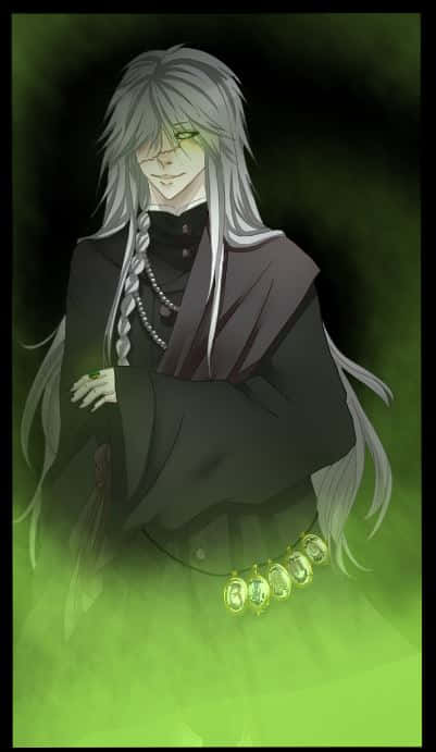 Black Butler, Undertaker, silver hair, SD Phone Wallpaper