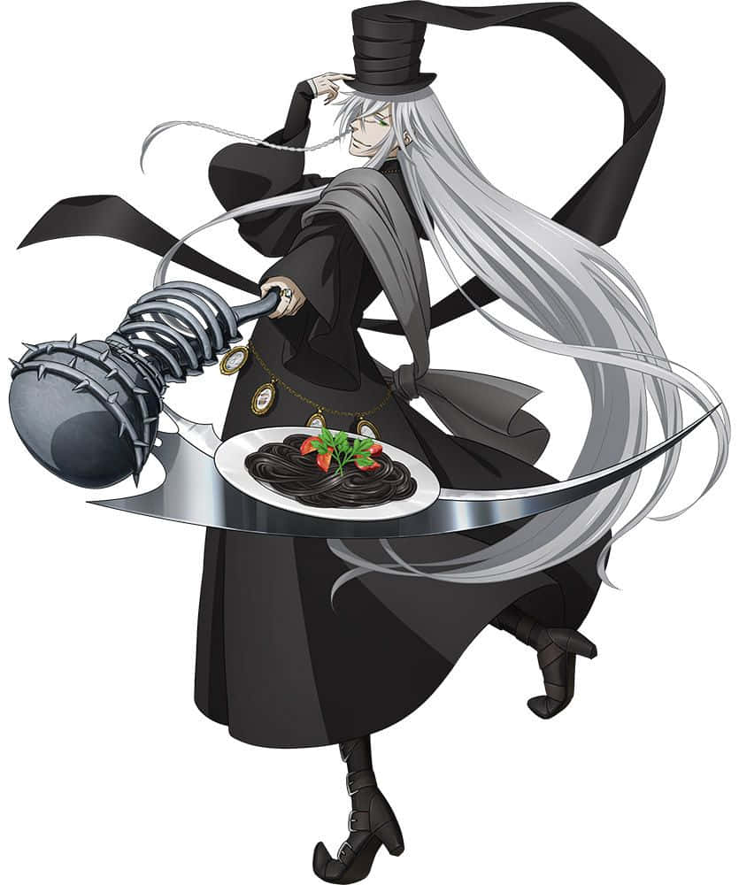 Black Butler, Undertaker, silver hair, SD Phone Wallpaper