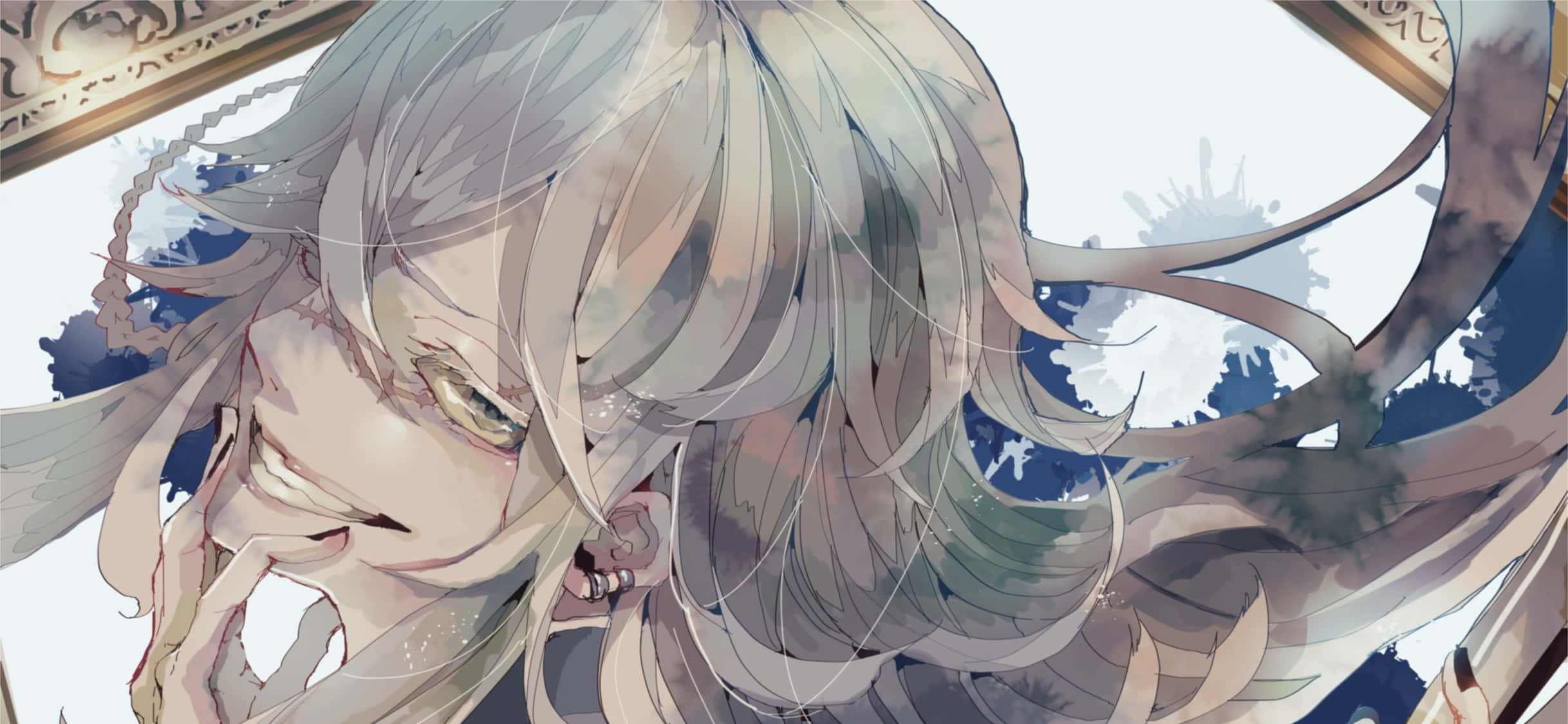Black Butler, Undertaker, silver hair, Full HD Desktop Wallpaper