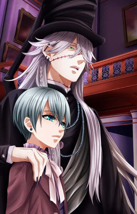 Black Butler, Undertaker, silver hair, SD Phone Wallpaper