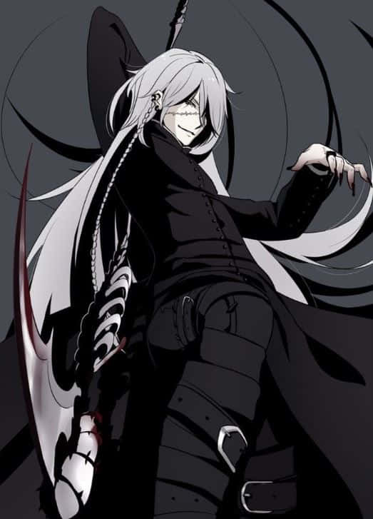 Black Butler, Undertaker, skeletal face, SD Phone Wallpaper