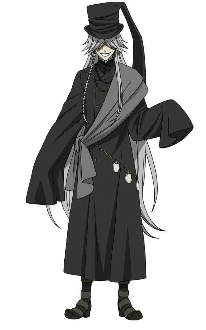 Black Butler, Undertaker, silver hair, SD Phone Wallpaper