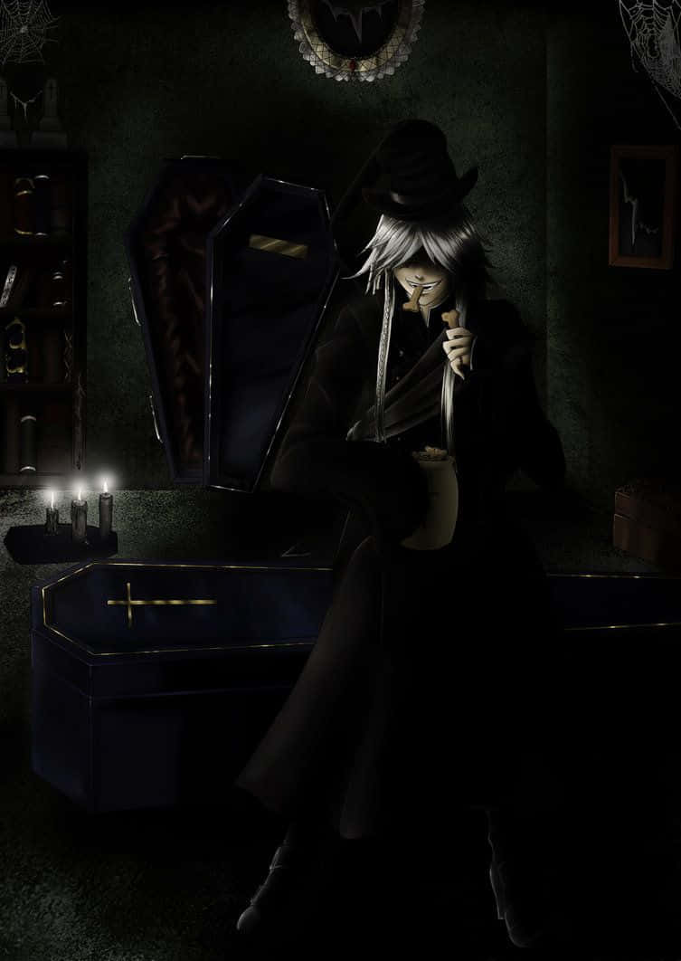 Black Butler, Undertaker, anime vampire, SD Phone Wallpaper