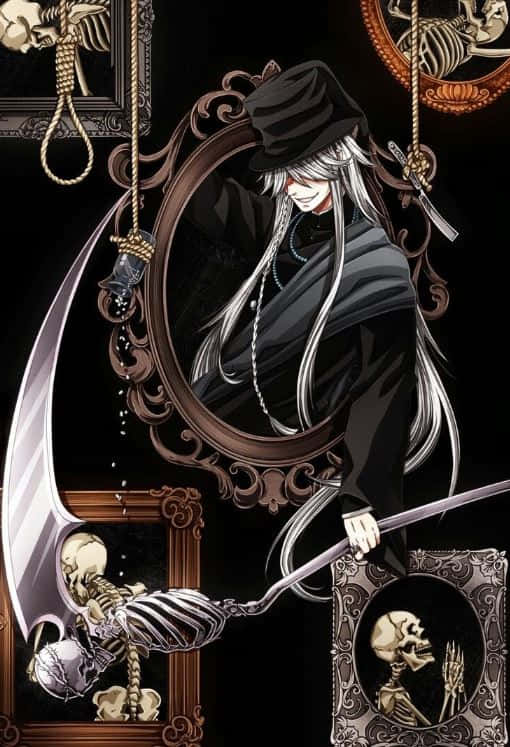 Black Butler, Undertaker, silver hair, SD Phone Wallpaper