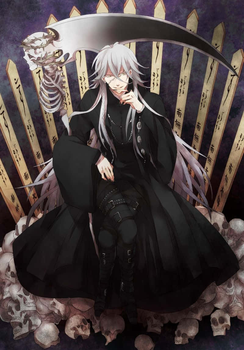 Black Butler, Undertaker, skull throne, SD Phone Wallpaper