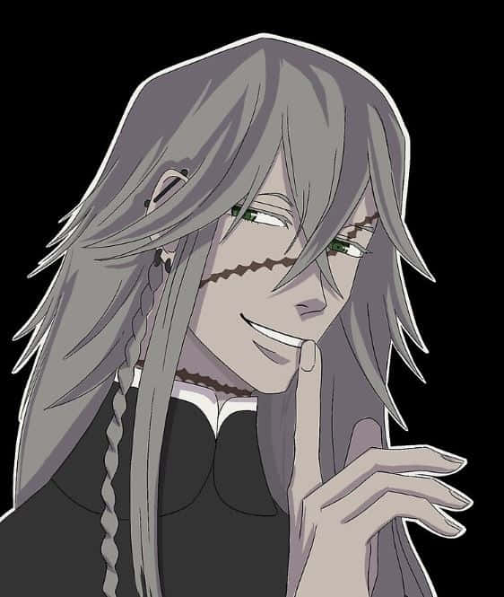 Black Butler, Undertaker, long grey hair, SD Phone Wallpaper
