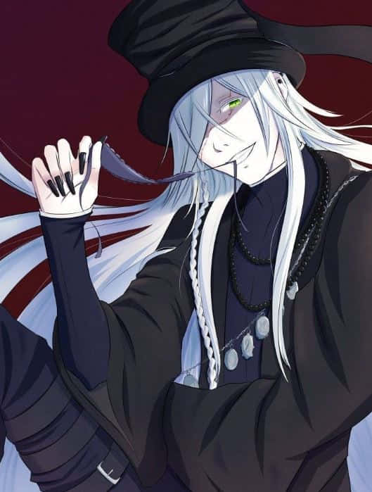 Black Butler, Undertaker, silver hair, SD Phone Wallpaper