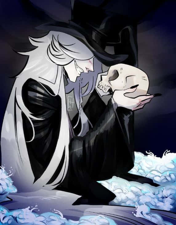 Black Butler Undertaker, anime witch, black hat, SD Phone Wallpaper