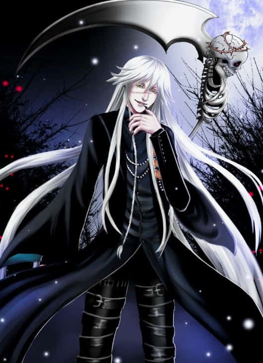 Black Butler, Undertaker, starry night sky, SD Phone Wallpaper