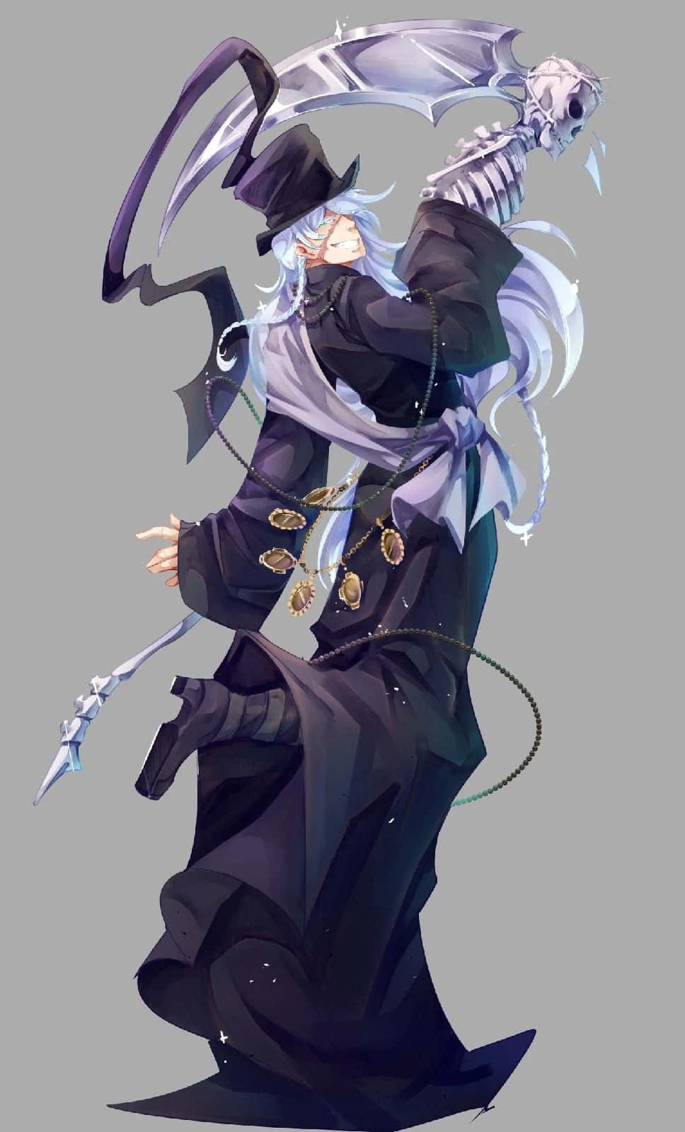 Black Butler, Undertaker, white hair, HD Phone Wallpaper