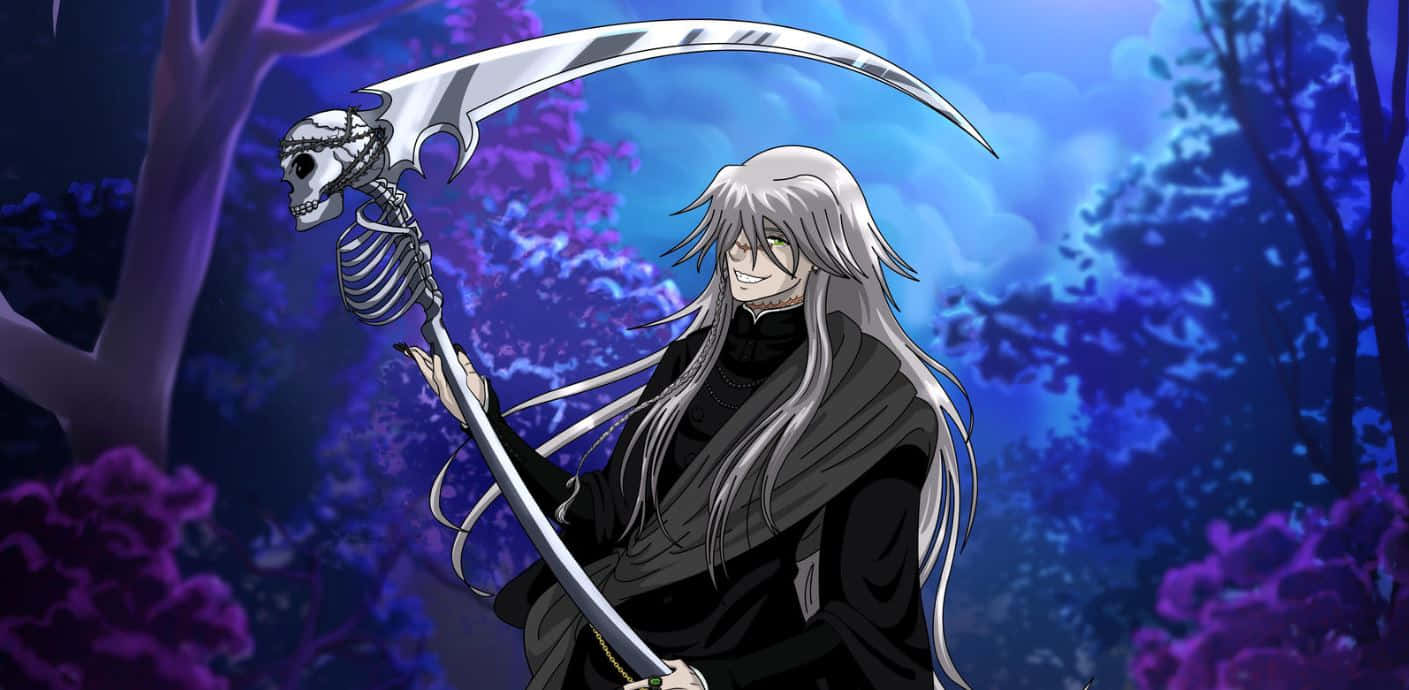 Black Butler, Undertaker, silver-haired anime figure, HD Desktop Wallpaper