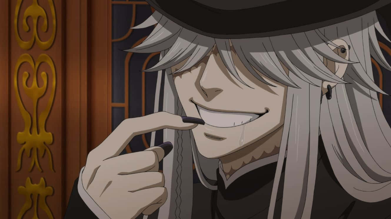 Black Butler, Undertaker, silver-haired anime character, HD Desktop Wallpaper