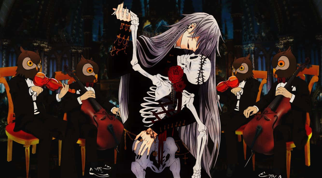Black Butler, Undertaker, gothic hall, HD Desktop Wallpaper