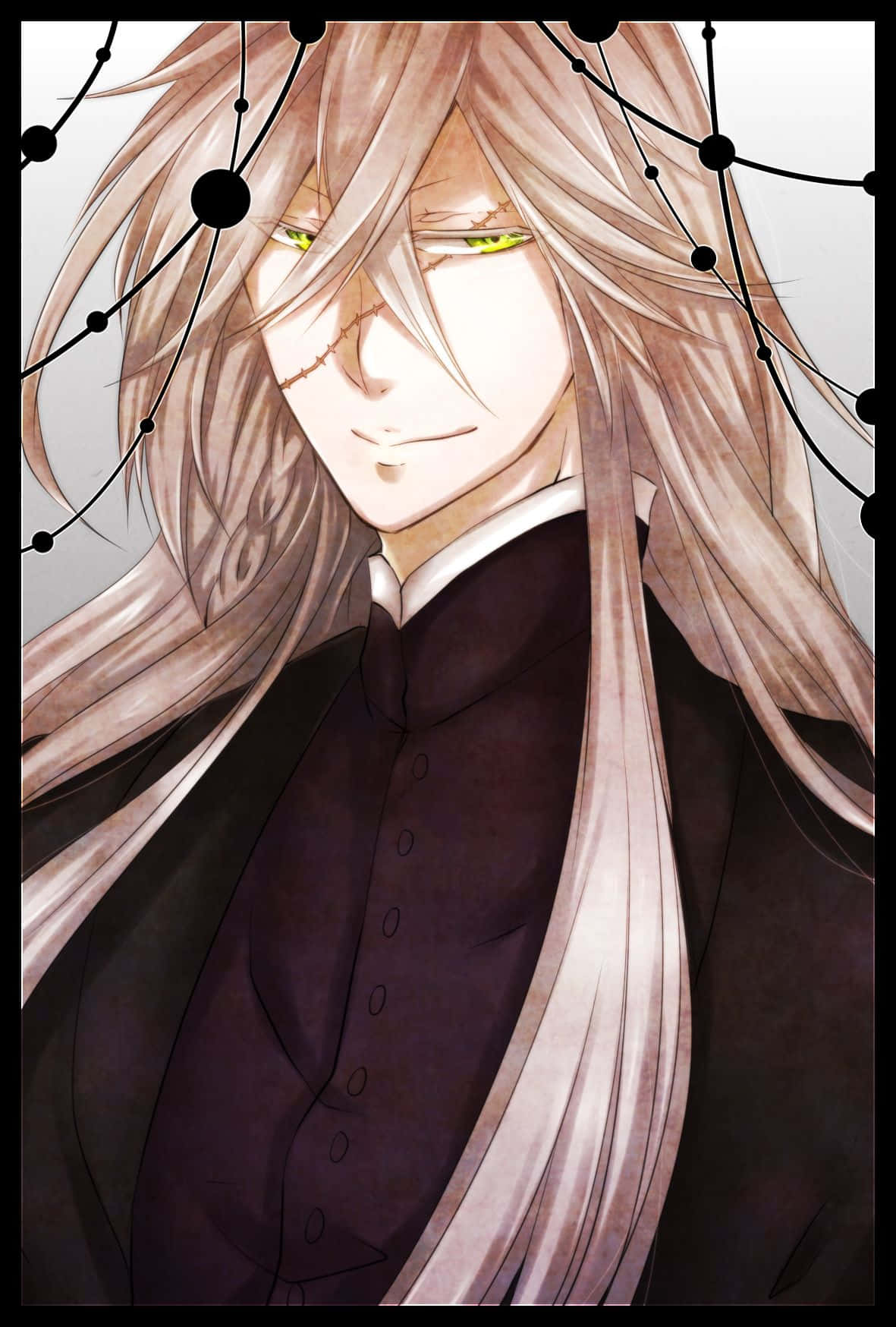 Black Butler, Undertaker, long blonde hair, HD Phone Wallpaper
