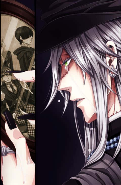 Black Butler, Undertaker, silver-haired, SD Phone Wallpaper