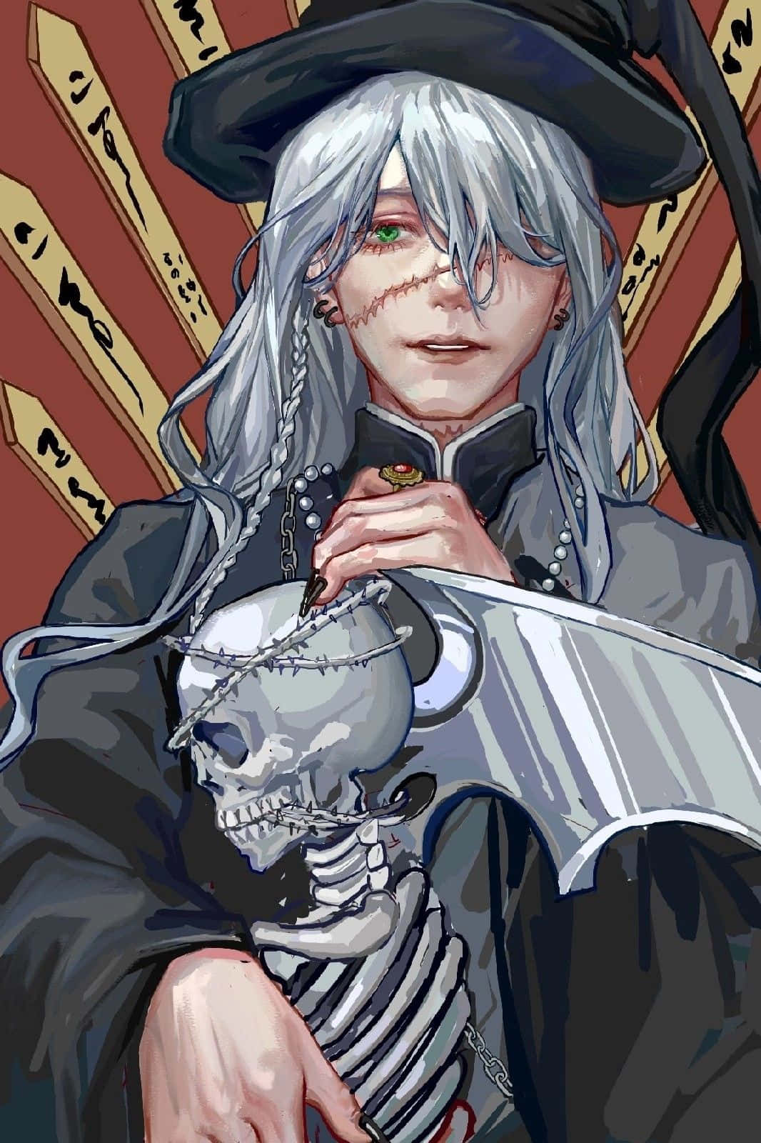 Black Butler, Undertaker, silver hair, HD Phone Wallpaper
