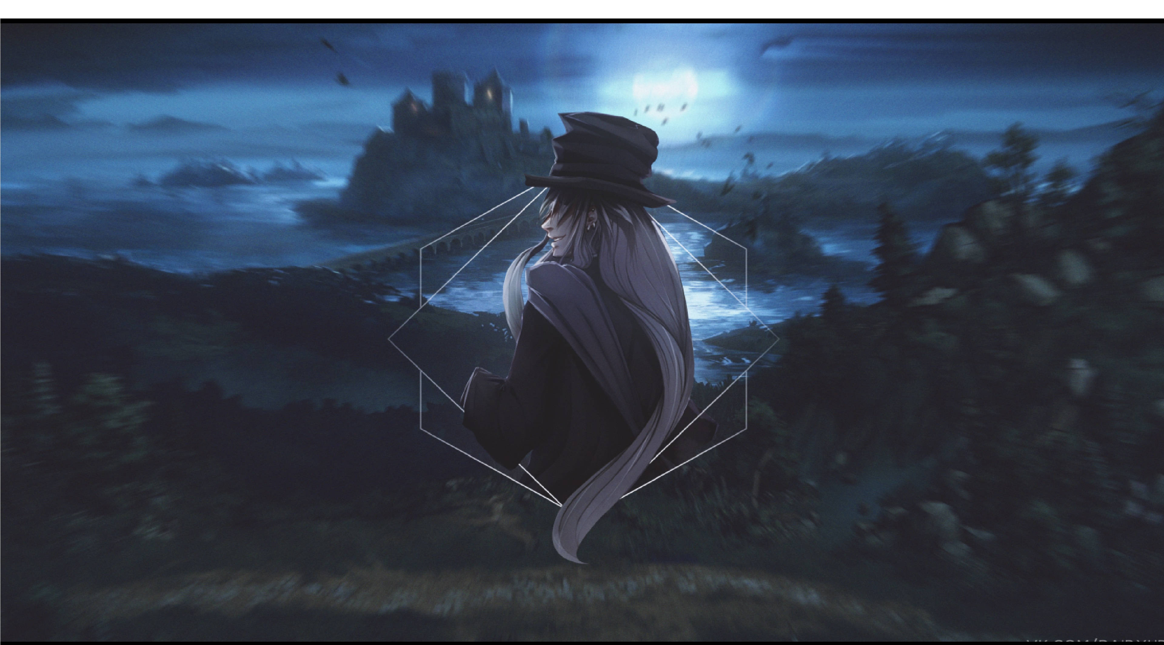 Black Butler, undertaker, top hat, 4K Desktop Wallpaper