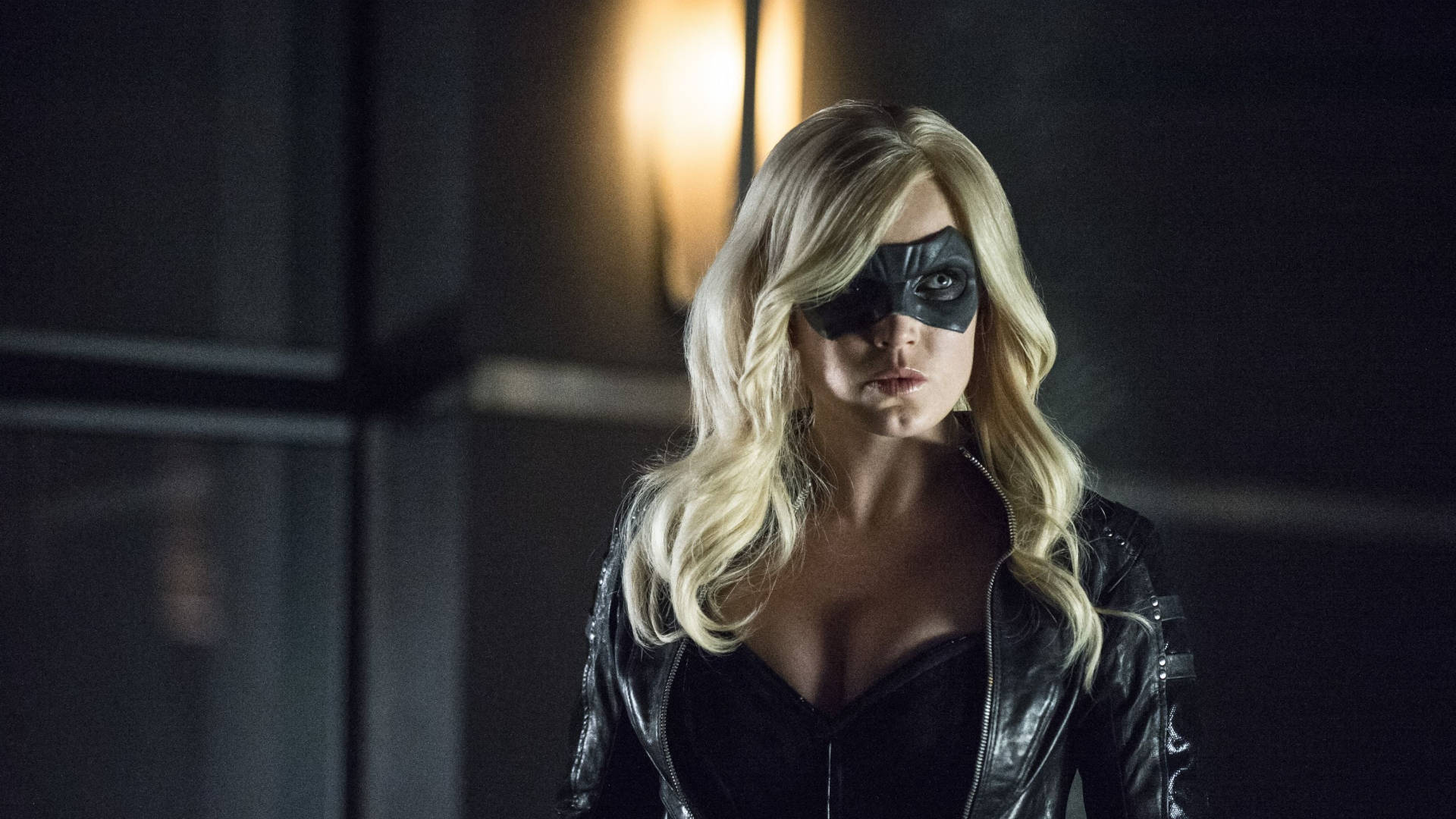 Black Canary, mask, black leather jacket, Full HD Desktop Wallpaper