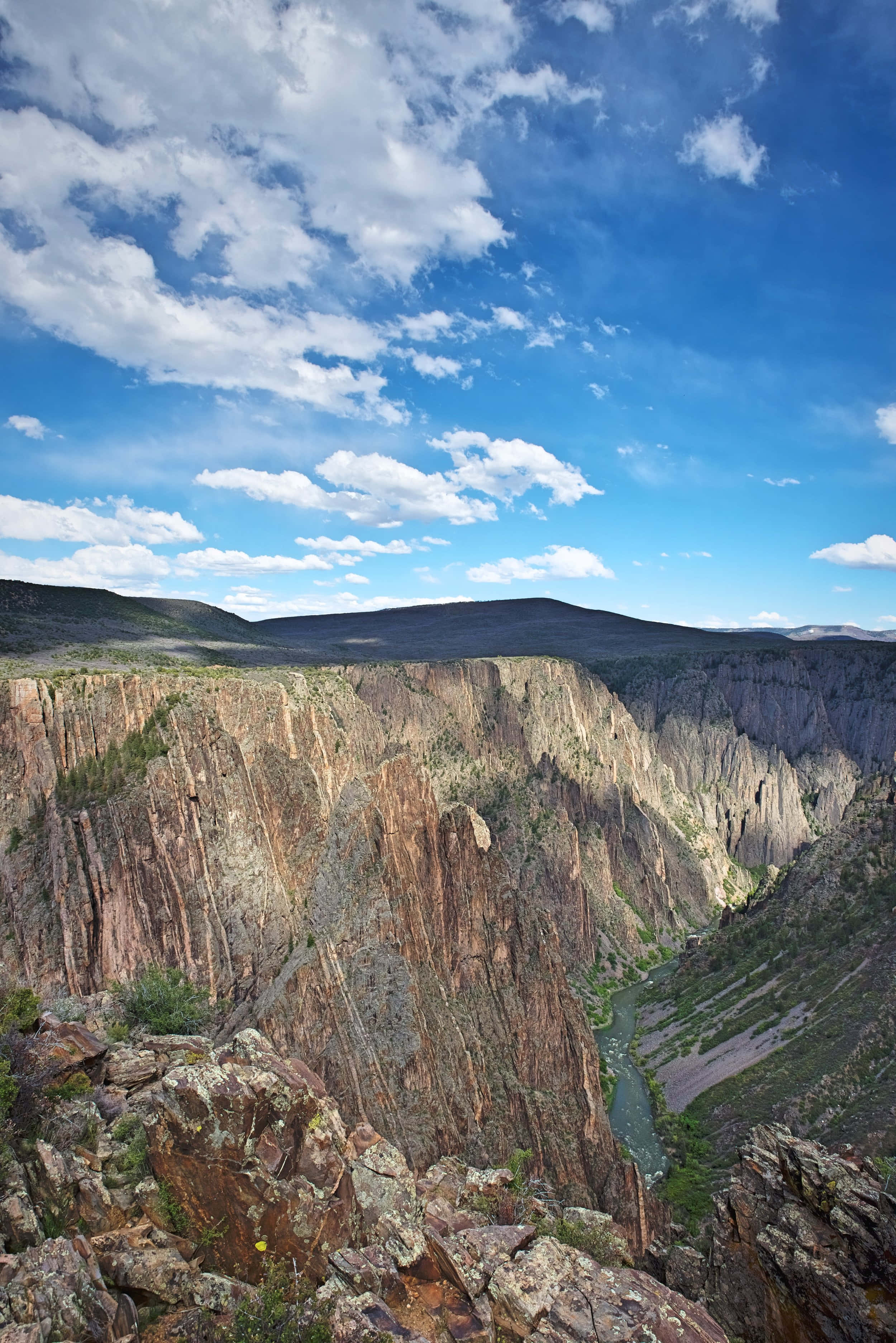 Black Canyon, reddish-brown cliffs, winding river, 2K Phone Wallpaper