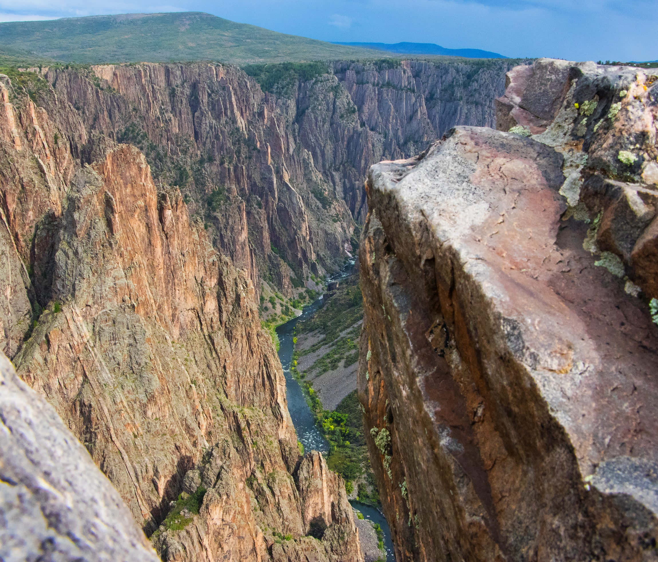 Black Canyon, rocky cliff edge, deep canyon, Full HD Desktop Wallpaper