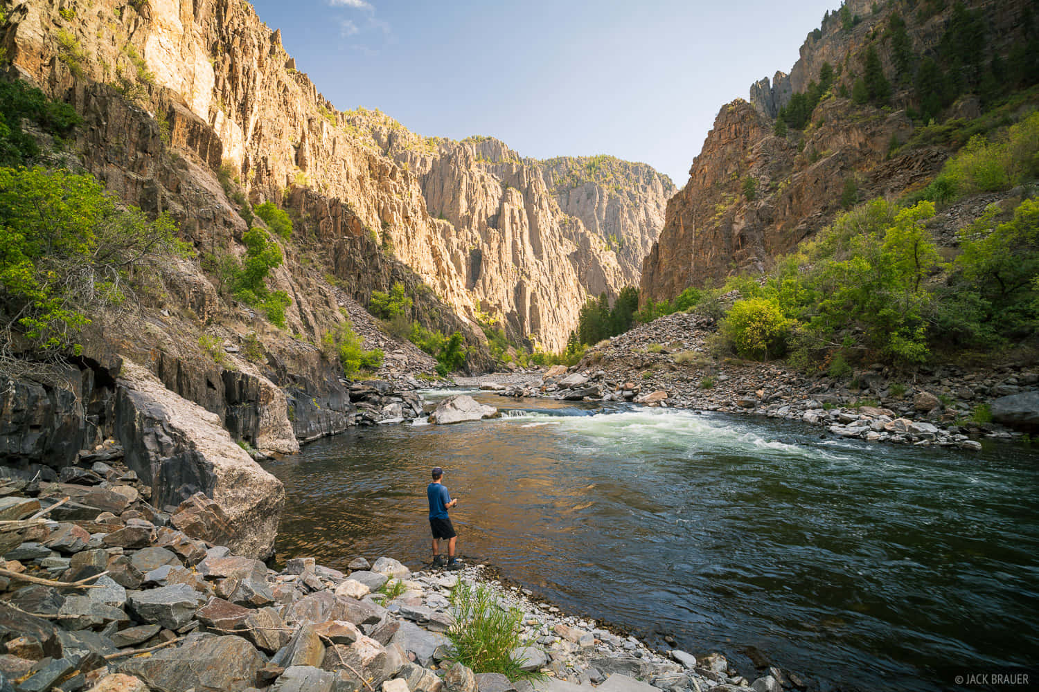 Black Canyon, rocky riverbank, rushing canyon stream, HD Desktop Wallpaper
